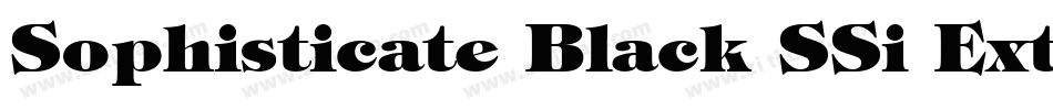 Sophisticate Black SSi Extra Bold字体转换